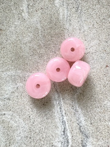 perlesetcreationbijoux - perles rondelles en acrylique 9x14 mm rose