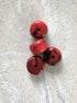 perlesetcreationbijoux - perles rondelles en acrylique 9x14 mm rouge marbré