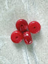 perlesetcreationbijoux - perles rondelles en acrylique 9x14 mm rouge