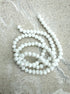 perlesetcreationbijoux - fils de perles rondelles à facettes en verre de 4x3 mm blanc brillant