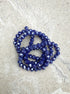 perlesetcreationbijoux - fils de perles rondelles à facettes en verre de 4x3 mm bleu marine