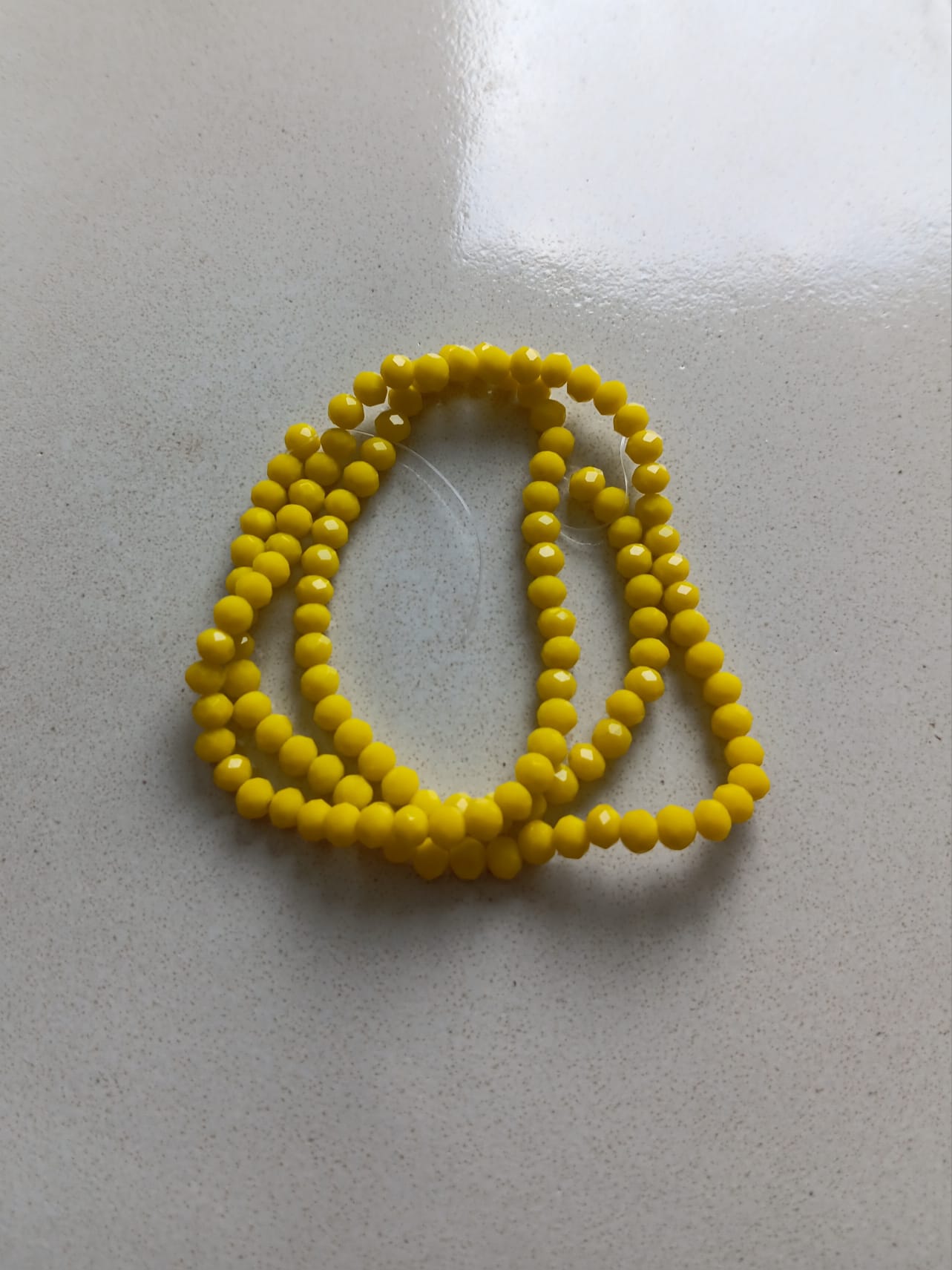 Perles rondelles à facettes en verre - 4x3 mm