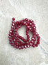 perlesetcreationbijoux - fils de perles rondelles à facettes en verre de 4x3 mm bordeaux