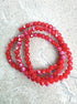 perlesetcreationbijoux - fil de perles rondelles à facettes en verre avec reflets arc-en-ciel rouge