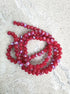 perlesetcreationbijoux - fil de perles rondelles à facettes en verre avec reflets arc-en-ciel rouge