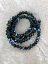 perlesetcreationbijoux - fil de perles rondelles à facettes en verre avec reflets arc-en-ciel vert foncé