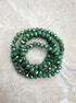perlesetcreationbijoux - fils de perles rondelles à facettes en verre de 4x3 mm vert