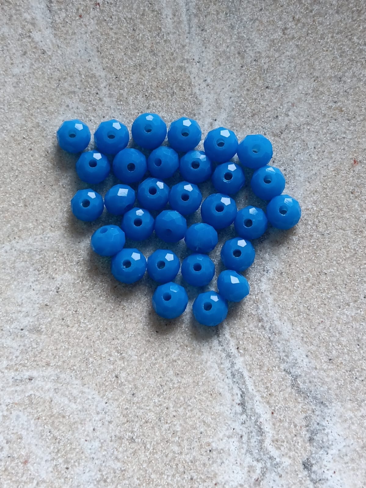 Perles rondelles à facettes en verre - 6x4 mm