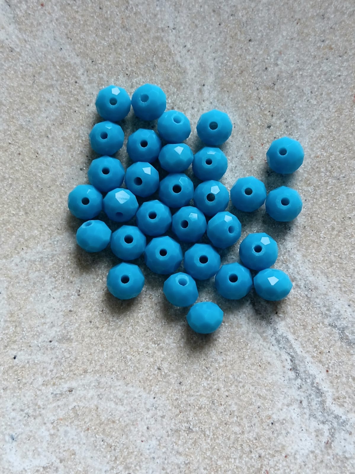 Perles rondelles à facettes en verre - 6x4 mm