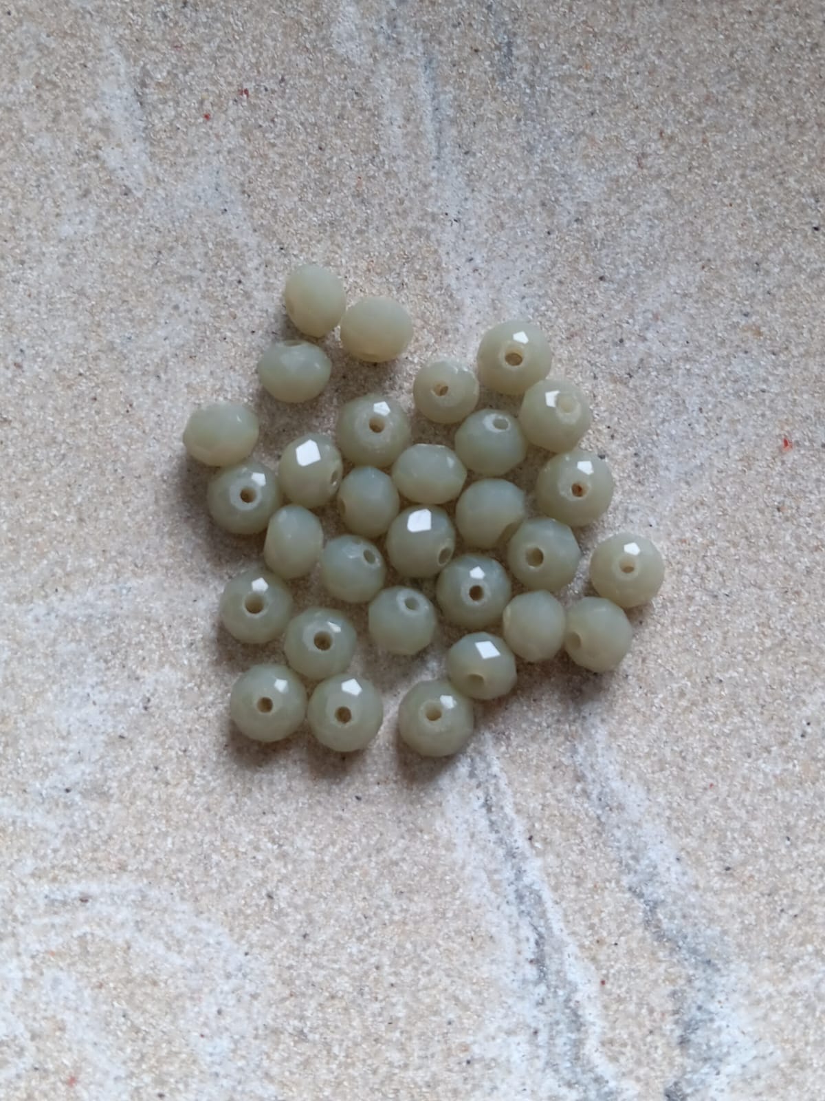 Perles rondelles à facettes en verre - 6x4 mm