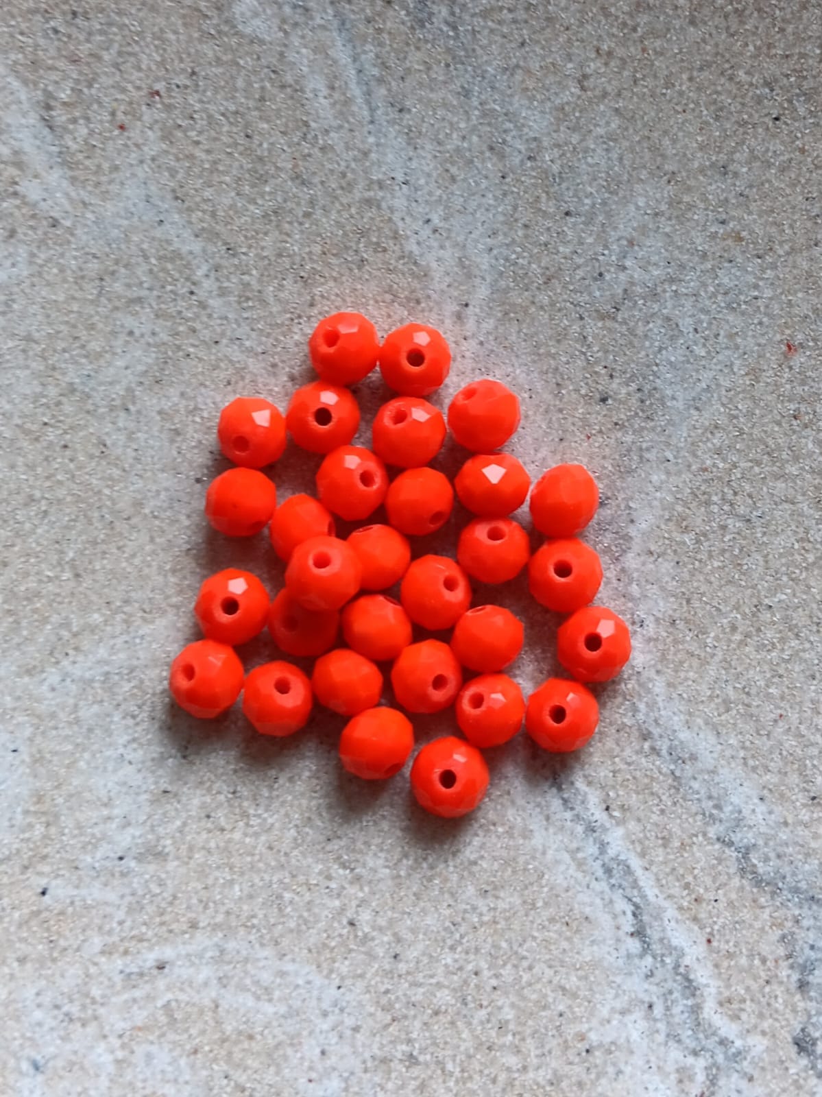 Perles rondelles à facettes en verre - 6x4 mm