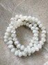 perlesetcreationbijoux - fil de perles rondelles à facettes en verre 6x5 mm blanc