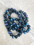 perlesetcreationbijoux - fil de perles rondelles à facettes en verre avec reflets arc-en-ciel bleu nuit