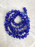 perlesetcreationbijoux - fil de perles rondelles à facettes en verre avec reflets arc-en-ciel bleu