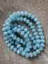 perlesetcreationbijoux - fil de perles rondelles à facettes en verre 6x5 mm bleu turquoise