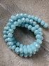 perlesetcreationbijoux - fil de perles rondelles à facettes en verre 6x5 mm bleu turquoise