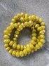 perlesetcreationbijoux - fil de perles rondelles à facettes en verre 6x5 mm jaune