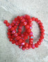 perlesetcreationbijoux - fil de perles rondelles à facettes en verre avec reflets arc-en-ciel rouge