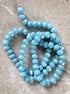 perlesetcreationbijoux - fil de perles rondelles à facettes en verre 6x5 mm bleu turquoise