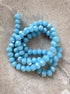 perlesetcreationbijoux - fil de perles rondelles à facettes en verre 6x5 mm bleu turquoise