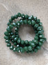 perlesetcreationbijoux - fil de perles rondelles à facettes en verre 6x5 mm vert