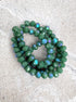 perlesetcreationbijoux - fil de perles rondelles à facettes en verre avec reflets arc-en-ciel vert