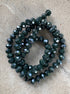 perlesetcreationbijoux - fil de perles rondelles à facettes en verre 6x5 mm vert
