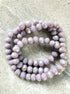 perlesetcreationbijoux - fil de perles rondelles à facettes en verre 6x5 mm violet