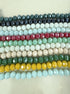 perlesetcreationbijoux - fils de perles rondelles à facettes en verre de 8x6 mm de différentes couleurs