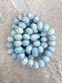 perlesetcreationbijoux - fil de perles rondelles  facettes en verre de 8x6 mm bleu clair