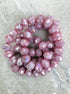 perlesetcreationbijoux - fil de perles rondelles  facettes en verre de 8x6 mm rose