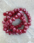perlesetcreationbijoux - fil de perles rondelles à facettes en verre de 8x6 mm rouge