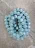 perlesetcreationbijoux - fil de perles rondelles à facettes en verre de 8x6 mm bleu