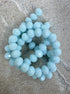 perlesetcreationbijoux - fil de perles rondelles à facettes en verre de 8x6 mm bleu