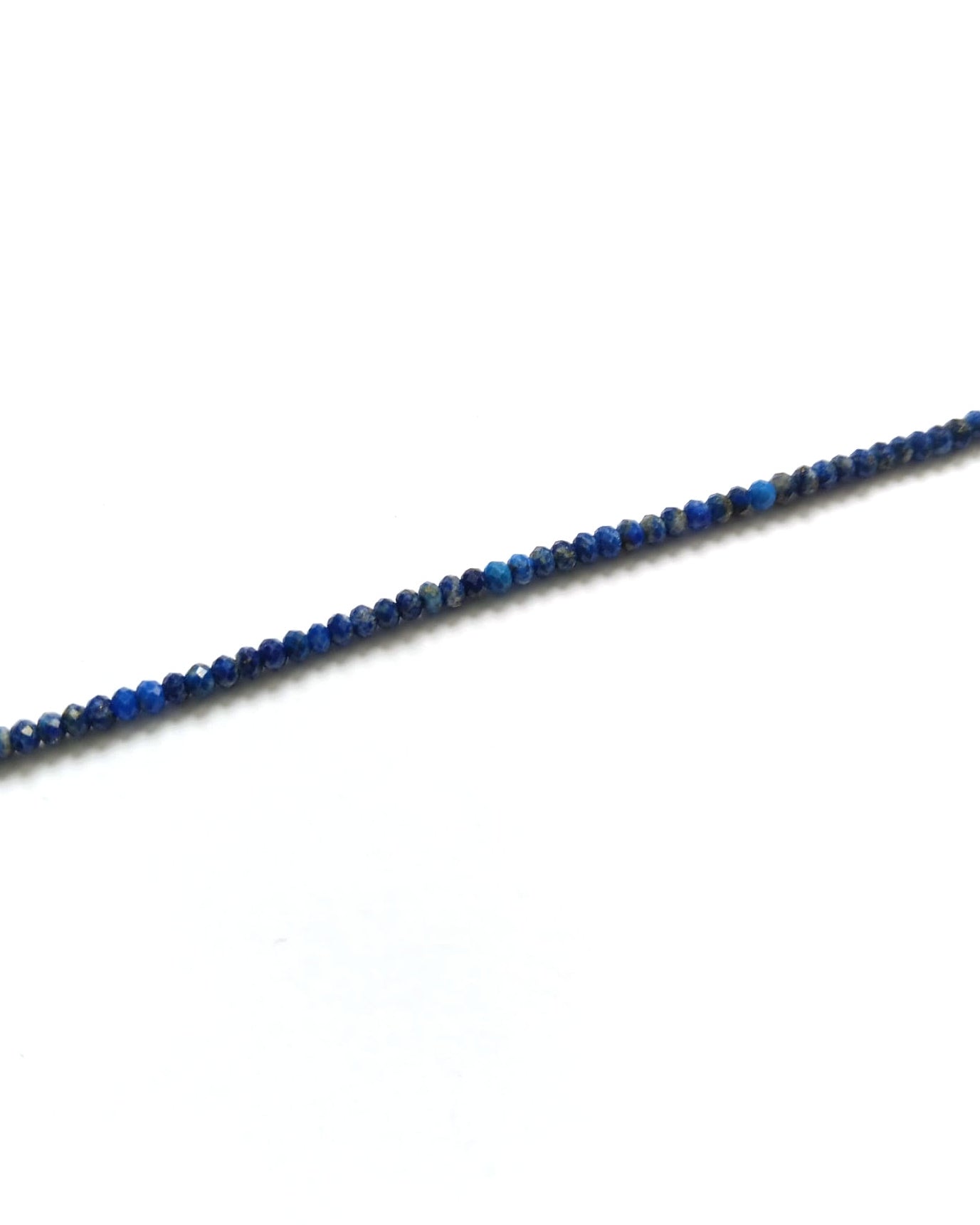 perlesetcreationbijoux - fil de perles rondelles à facettes en lapis-lazuli naturel de 3x2 mm
