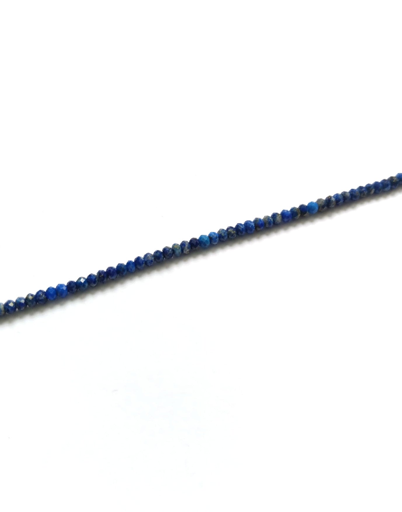 perlesetcreationbijoux - fil de perles rondelles à facettes en lapis-lazuli naturel de 3x2 mm