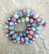 perlesetcreationbijoux - perles rondelles à facettes en verre multicolore de 8x6 mm