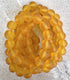 perlesetcreationbijoux - fil de perles rondes en verre dépoli de 8 mm jaune