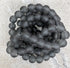 perlesetcreationbijoux - fil de perles rondes en verre dépoli de 8 mm noir