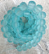 perlesetcreationbijoux - fil de perles rondes en verre dépoli de 8 mm bleu turquoise