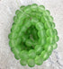 perlesetcreationbijoux - fil de perles rondes en verre dépoli de 8 mm vert