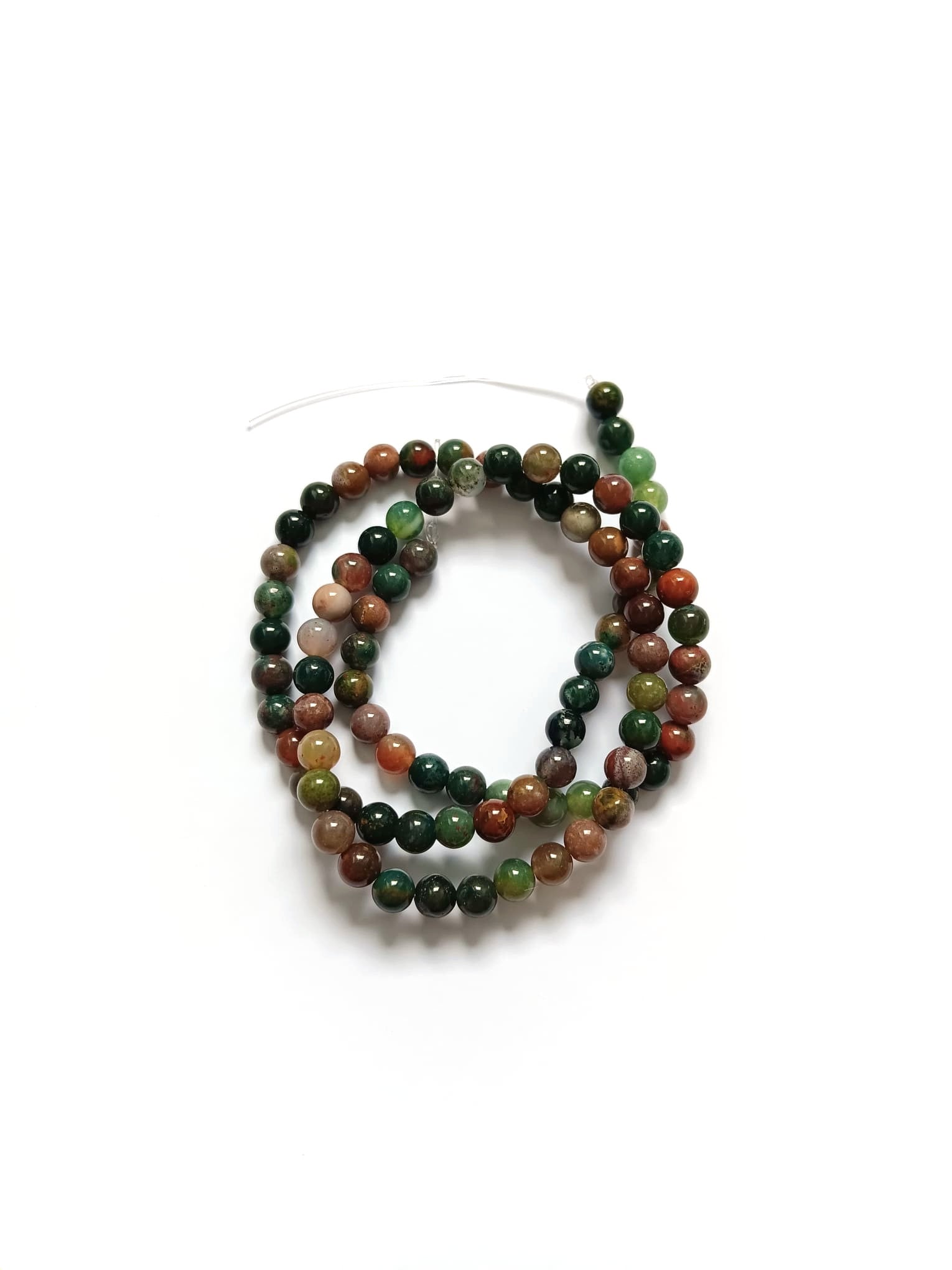 perlesetcreationbijoux - fil de perles rondes en agate naturelle de 4 mm