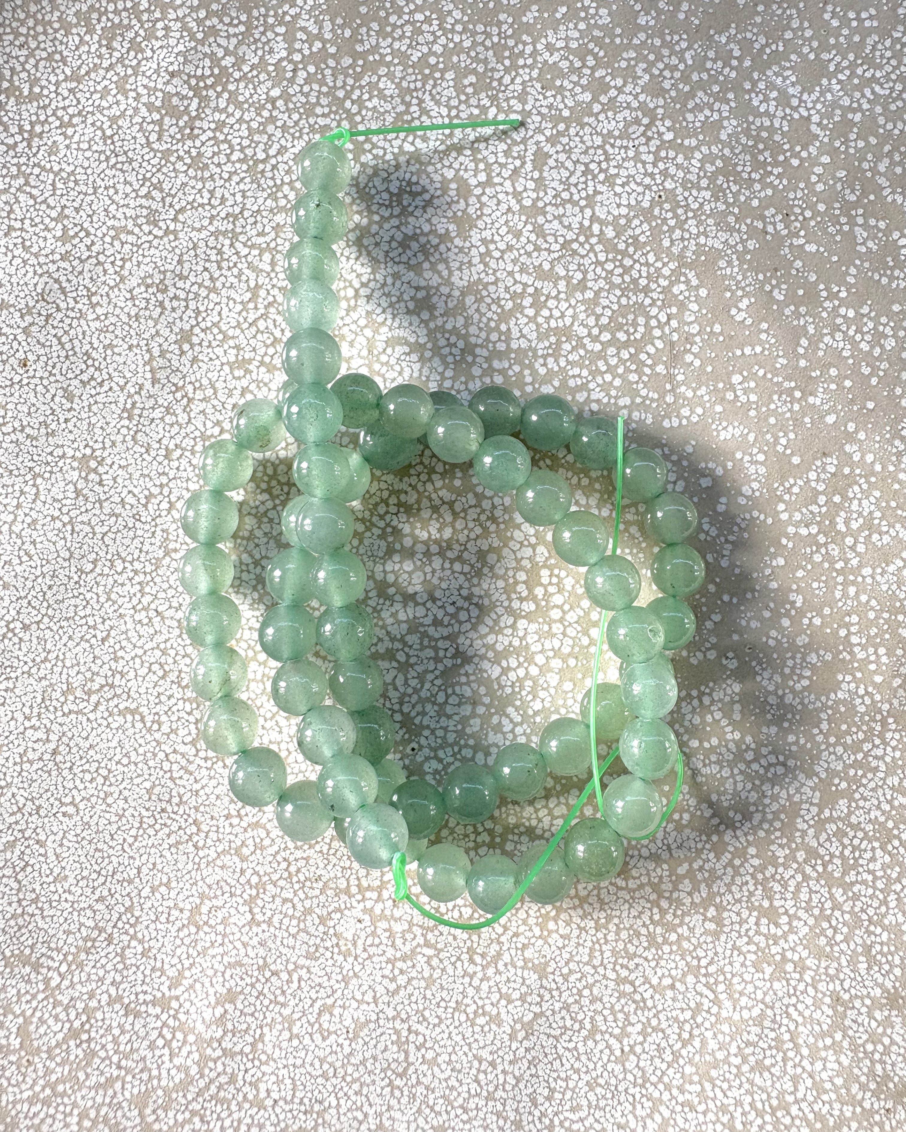 perlesetcreationbijoux - perles rondes en aventurine verte naturelle de 6 mm