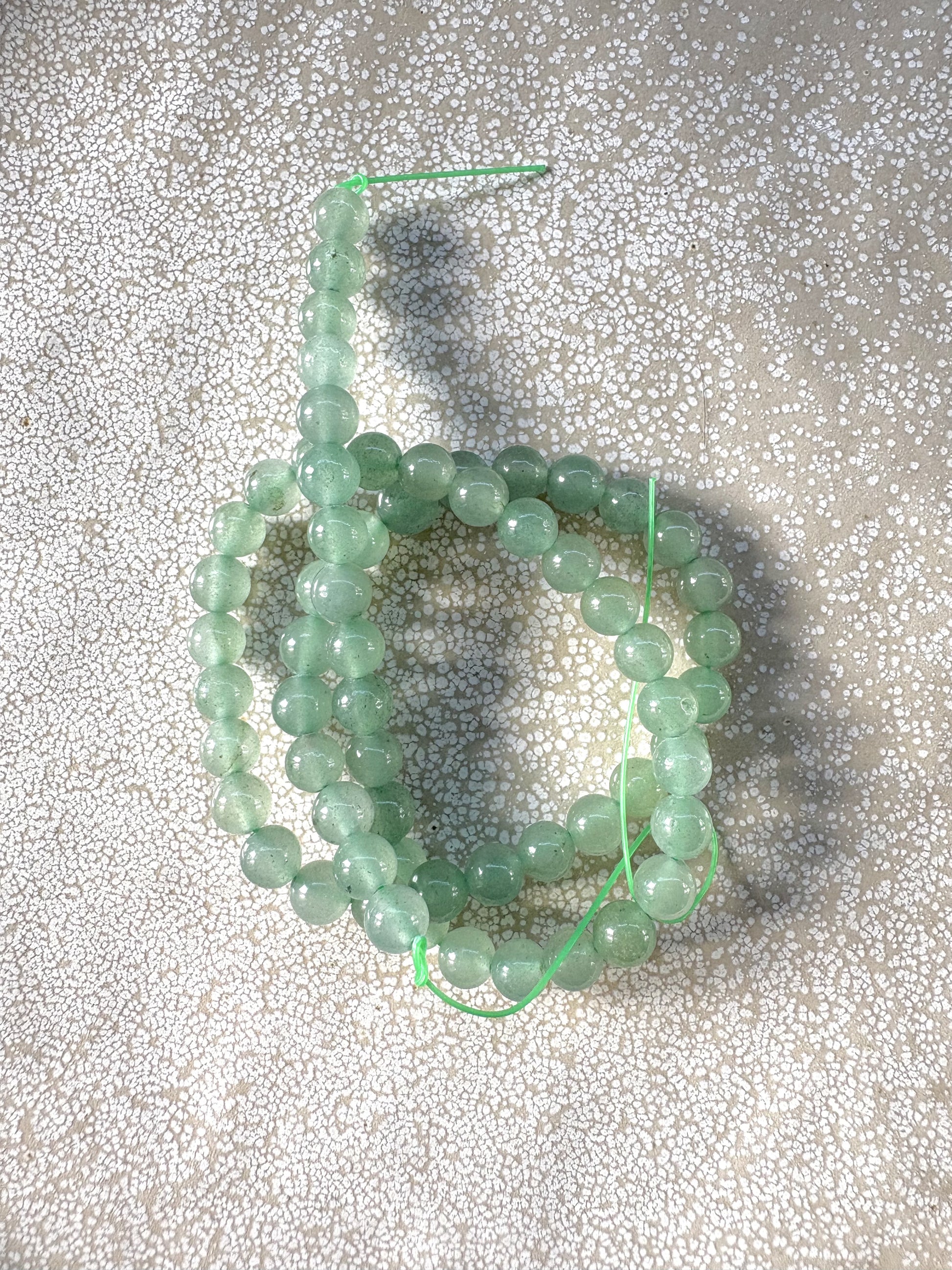 perlesetcreationbijoux - perles rondes en aventurine verte naturelle de 6 mm