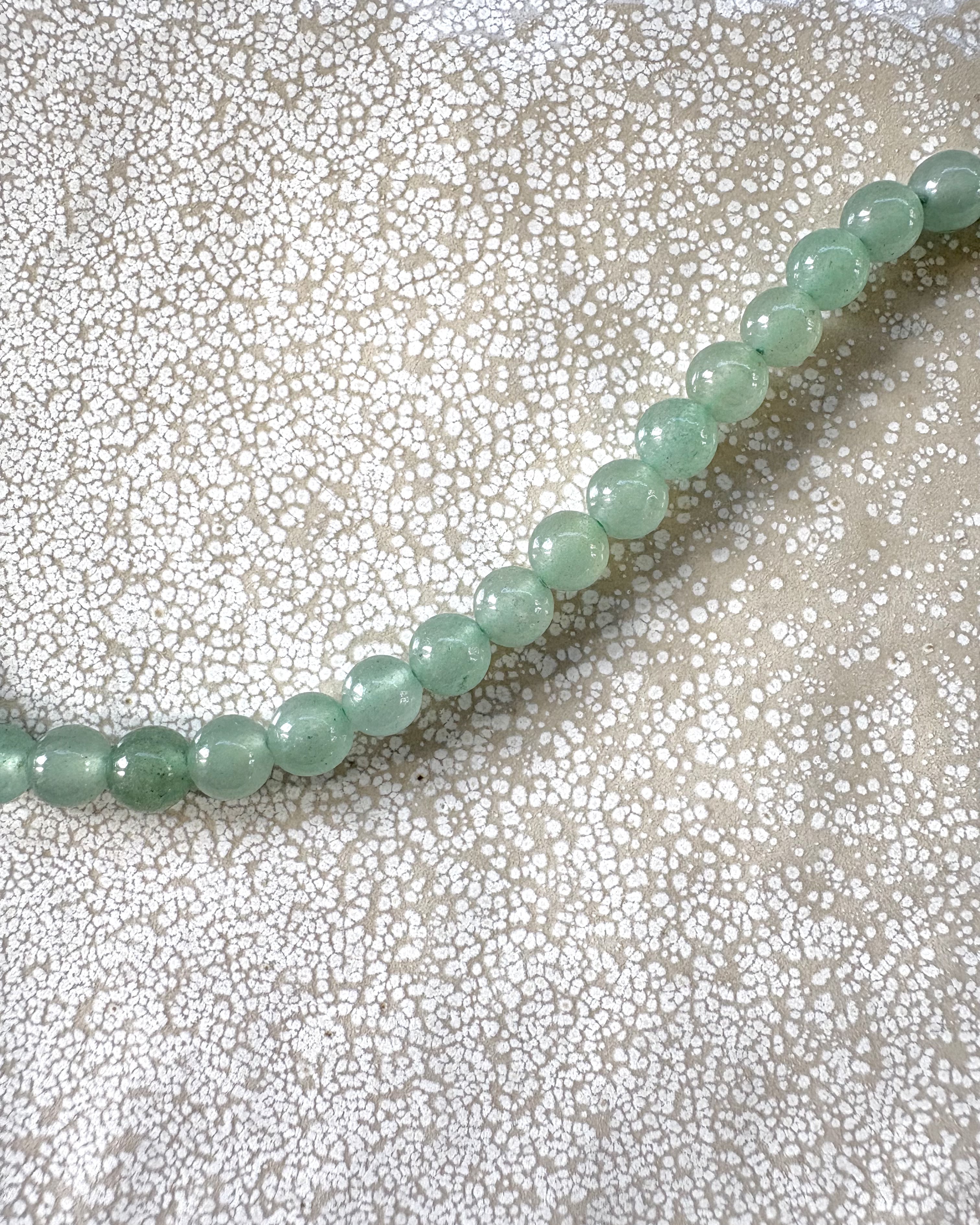 perlesetcreationbijoux - perles rondes en aventurine verte naturelle de 6 mm
