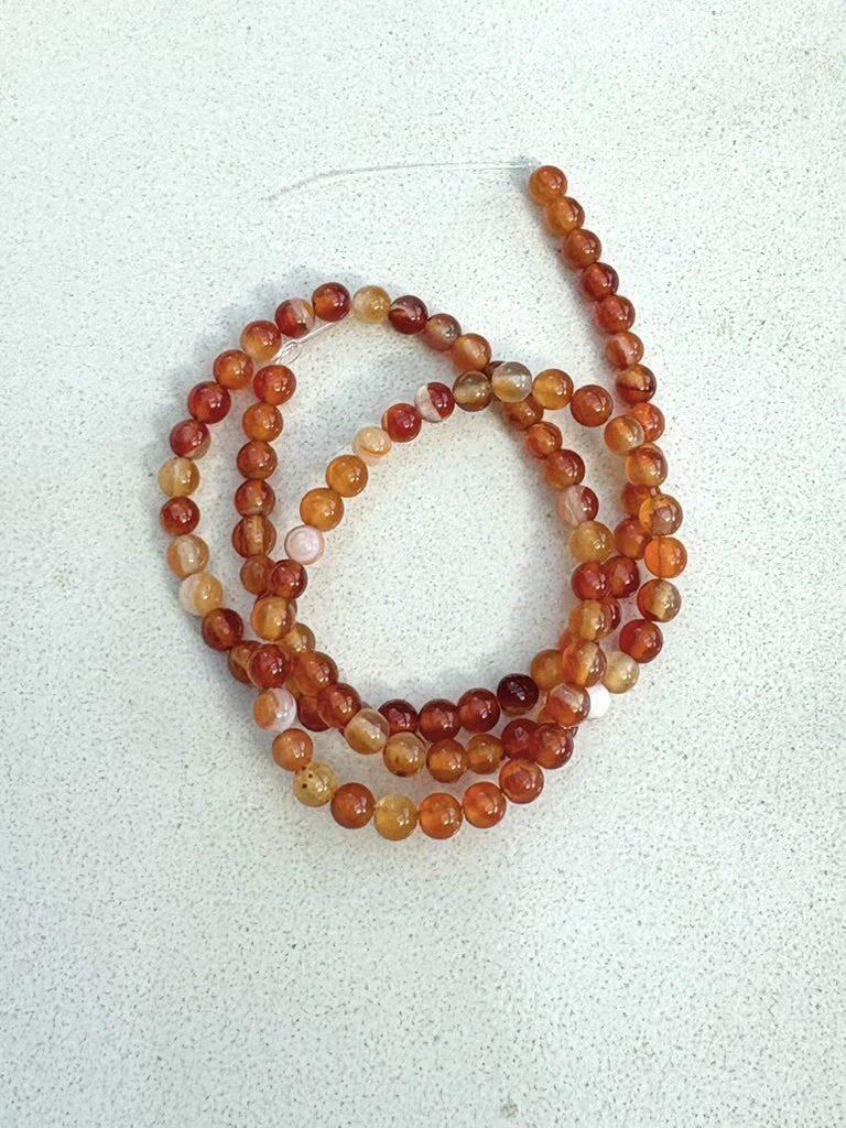perlesetcreationbijoux - perles rondes en cornaline naturelle 4 mm