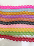 perlesetcreationbijoux - fils de perles rondes en verre dépoli de 8 mm de différentes couleurs