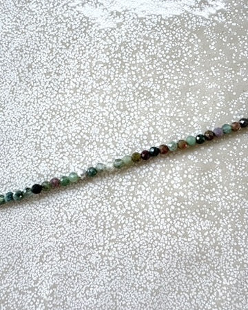 perlesetcreationbijoux - perles rondes à facettes en agate indienne naturelle de 3 mm