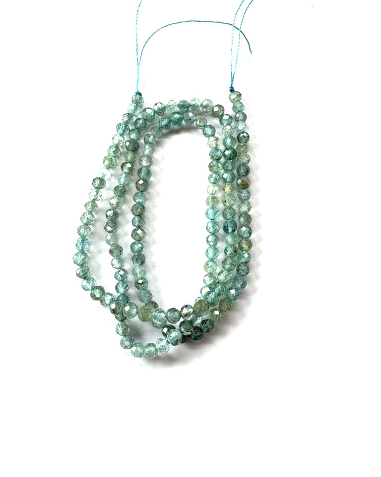 perlesetcreationbijoux - perles rondes à facettes en apatite naturelle de 3 mm