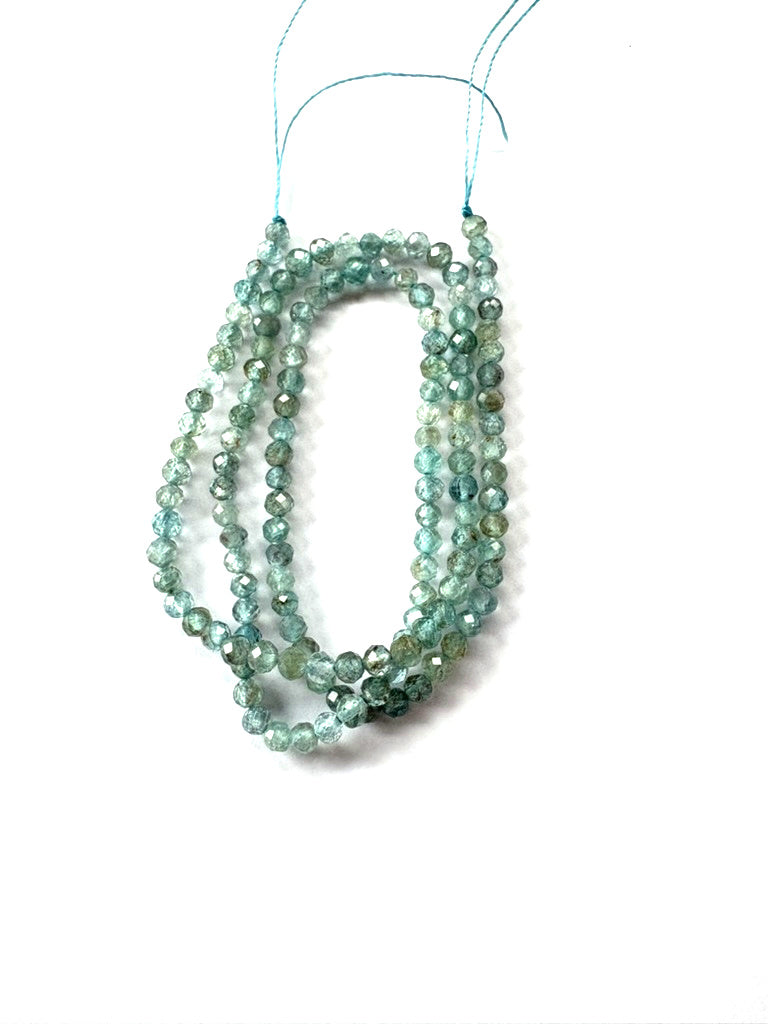 perlesetcreationbijoux - perles rondes à facettes en apatite naturelle de 3 mm